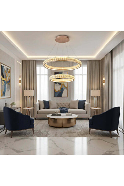 OEM Candelabru Cristal, KENSINGTON Magno, 111W, Auriu, 2 elemente, Inaltime r...
