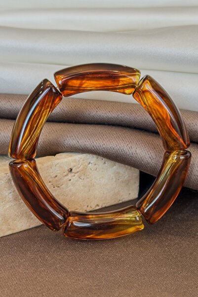 İthal Dore Collection Thick Acrylic Retro Model Elastic Bracelet Unisex Trend