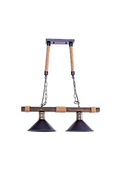 OEM Lustra Traditionala, 2*E27, Maro, Metal si Sfoara