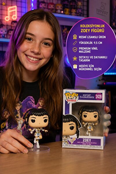 TOYFEST FUNKO Pop! Animasyon: Kpop Demon Hunters - Zoey - Koleksiyon Vinil Fi...