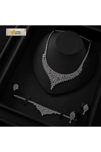 jewelrystore Diamond-Like Zircon Accessories Set with Packaging