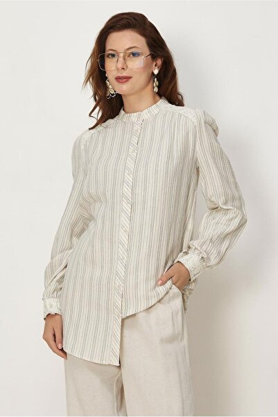 Alvina Striped Muslin Tunic 46735