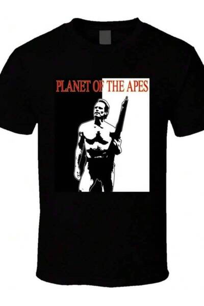 9TAY Charlton Heston Planet Of The Apes Retro Movie T Shirt