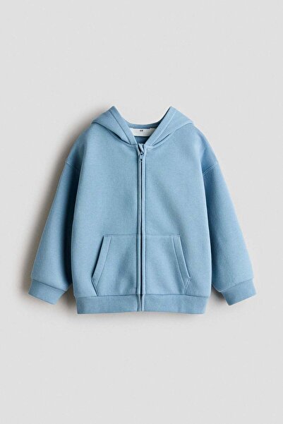 H&M Zip-through brushed-inside hoodie