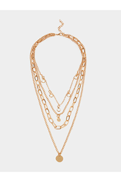 Styli Coin Drop Multi Layer Necklace