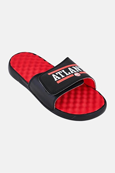 iSlide Men Atlanta Hawks Bar Slip On Slides, Black