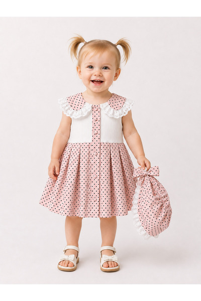 Gocoland Luna Polka Dot Dress & Headband Set
