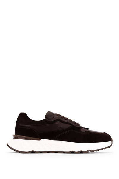 Tamer Tanca Men's Genuine Leather Brown Sneakers & Sports Shoes