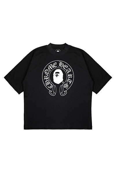 PURE EFFECT Unisex oversize A BATHING APE X CHROME majica sa širokim krojem i...