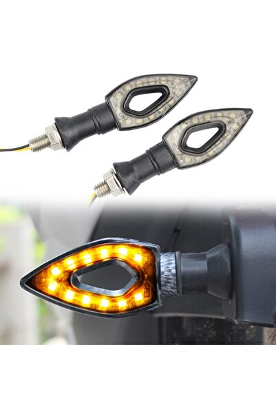 OEM Set de 2 semnalizatoare LED tip săgeată pentru motocicletă, 12V
