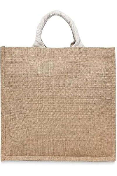 HXD Zoomlion Pack of 5 Laminated Jute Tote Bags with Gusset | Reusable Eco-Fr...