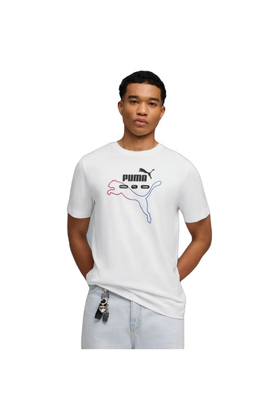 Puma Αθλητικό T-Shirt - Λευκό - Κανονική εφαρμογή
