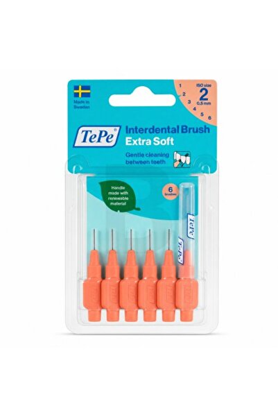 TePe Periuță interdentară, extra moale, 6 bucăți, 0,5 mm