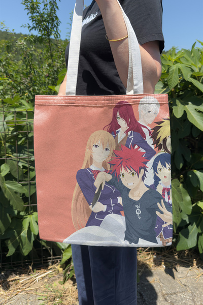 ZipZap Food Wars V5 Summer and Winter Double-Sided Canvas Print Tote Bag Anim...