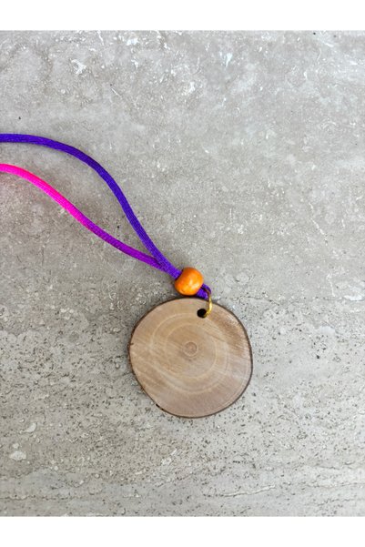 GENCATELİER Handmade Wooden Mandala Pendant - Measurements Are Shown in the Images