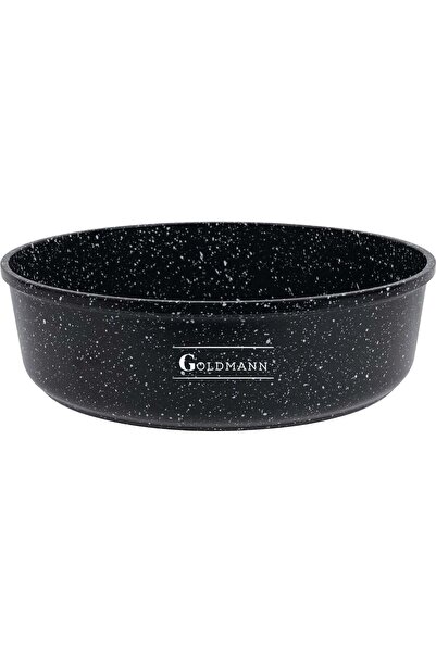 goldmann Tavă rotundă adâncă aluminiu, 28 x 7cm, 4.3L, înveliș ceramic marmorat,