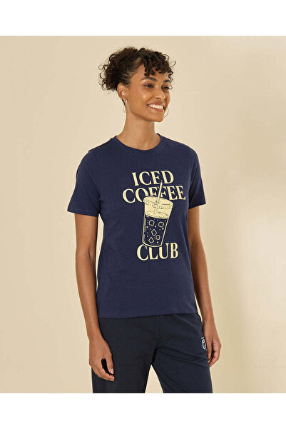REDTAG Women Navy Printed Graphic T-Shirt