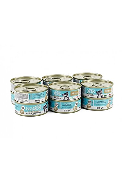 Naxos Kitten Grain Free Monoprotein Oily Fish Mousse Wet Cat Food 85g x 12 Pa...