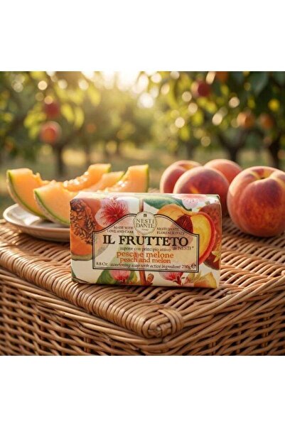 Nesti Dante il Frutteto peach & Melon soap 250 gm- Luxury Italian Natural Soa...