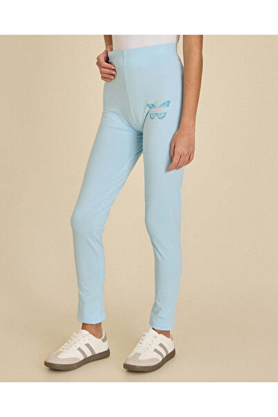 REDTAG Senior Girls Blue Graphic Leggings