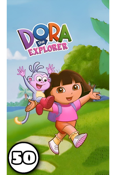 Disney Coloring book, 50 illustrations Dora the Explorer, A4