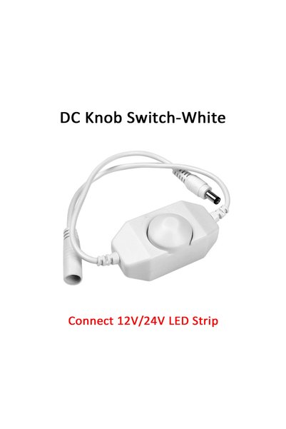 Choice DC Knob White LED Knob Dimmer USB Switch 5V USB 12V 24V DC LED Dimmer ...