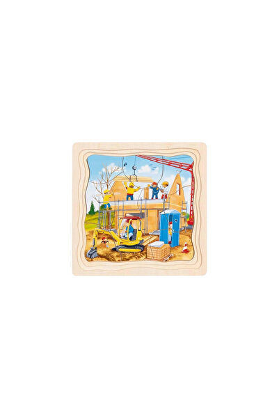 Goki Puzzle din lemn: Construind o casă