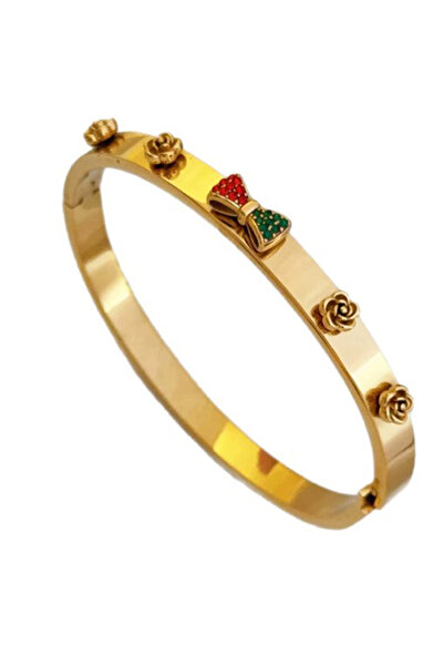 REDz Accessories Βραχιόλι με φιόγκο-ρόδο, Άκαμπτο, Μοντέρνο, Γυναικείο, Από α...