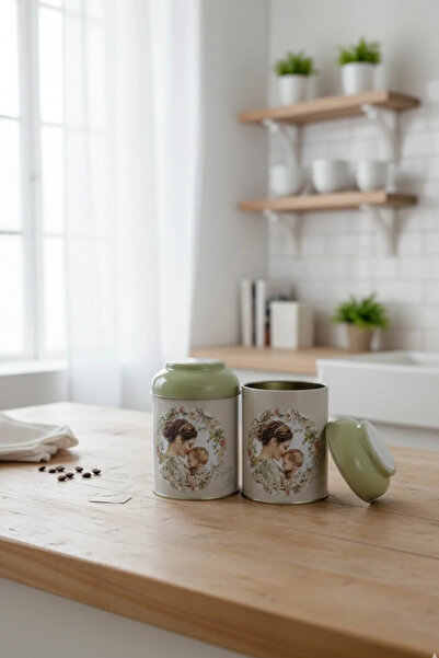 Evle Exclusive My Dear Mother Patterned Metal Spice Rack Set of 2
