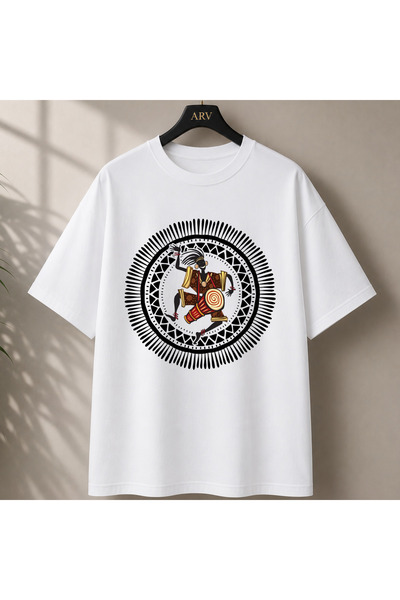 Arv T-shirt تصميم كبير الحجم بنمط الأغاني الأفريقية