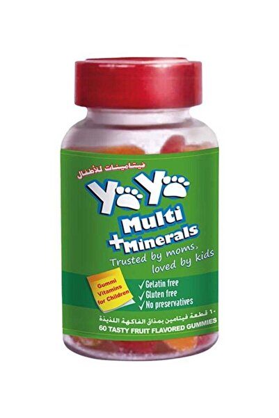YAYA Multi + Minerals Gummy Vitamins for Children, 60 Count, Gelatin-Free, Gl...