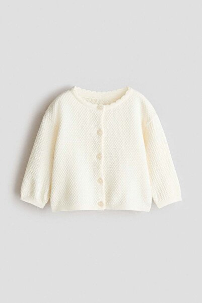 H&M Textured cotton-knit cardigan