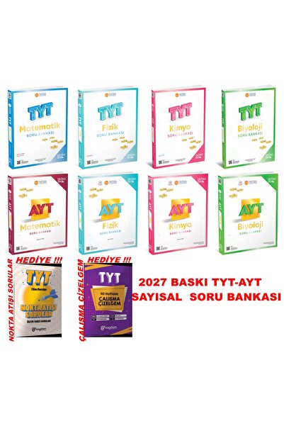 Üç Dört Beş Yayıncılık 2027 BASKI TYT-AYT SAYISAL SORU BANKASI MATEMATİK-FİZİ...