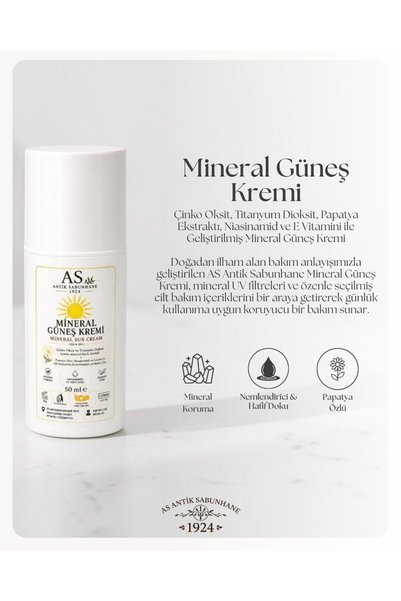 AS ANTİK SABUNHANE 1924 Mineral Güneş Kremi