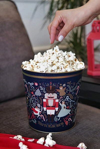 Evle Exclusive Tales Nutcracker Patterned Popcorn Bucket, 17.5 X 17 Cm, 2.6 L...