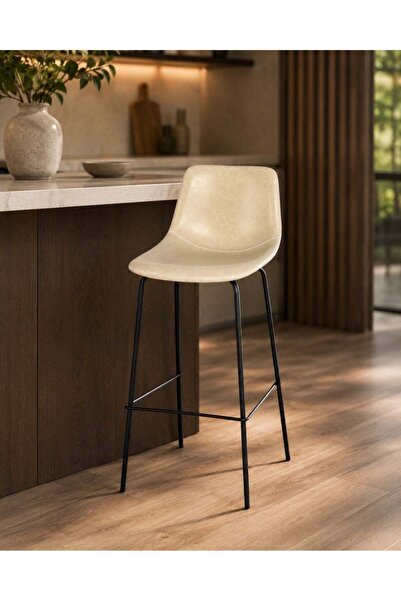 N.zone Modern Design High Bar Stool with Comfortable Padded Seat and Stable M...