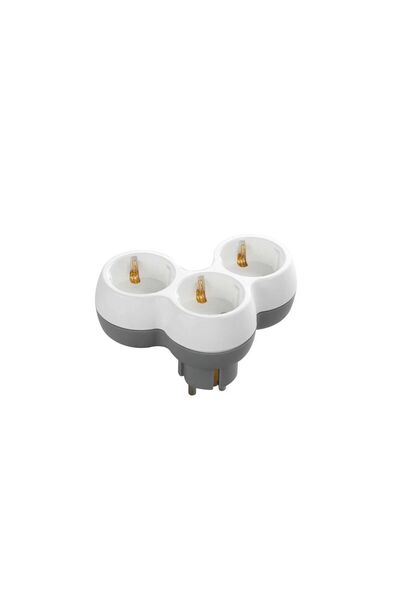 OEM Inox Kiss Ανταπτορας σε σούκο 3 θέσεων 3x16A BAD105