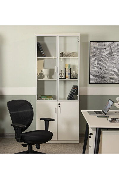 Midas Furniture خزانة كريكيت عالية باللون الأسود