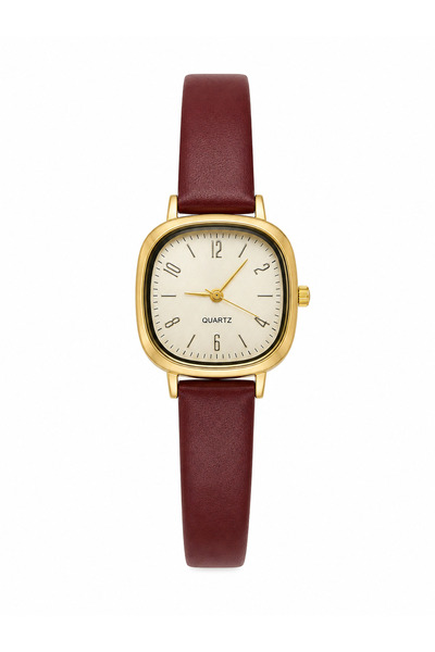 Kadın Kol Saati Çift Renk, Deri Kordon, Beyaz Kadran Quartz Analog Bilek Saati