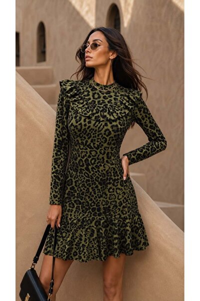 Modafeminen Desen3 Ruffle Detailed Women's Dress 58827