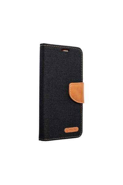 OEM Θήκη Πορτοφόλι από Καμβά με Βάση για Xiaomi Redmi 12C 4G / 11A 4G - Μαύρο
