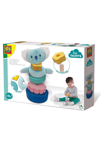 SES Creative Jucarie senzoriala, Piramida, SES Creative, Lemn, 6 luni+, Multi...