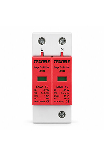 TAXNELE Descarcator de supratensiune AC TXSA-60, 2P, L+N, Uc 275V, Imax 60kA,...
