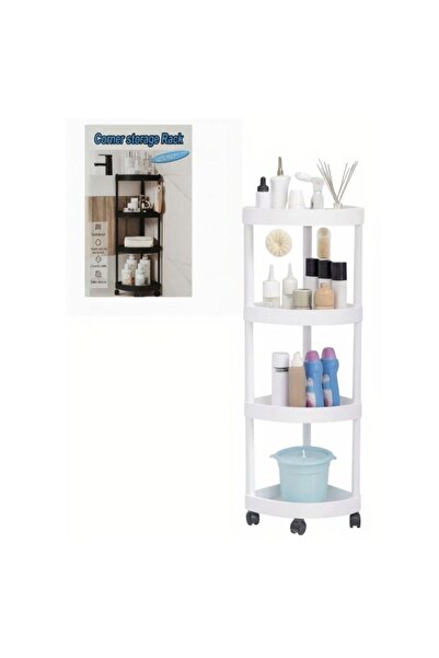 Generic Brand Etajera mobila de colt, 4 polite, organizator multifunctional p...