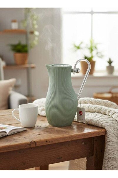 Gazella Tea/Coffee Flask 1 Liter Light Green/Silver