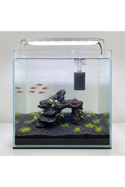 Kanki Pet 3D PETG Akvaryum Siyah Kaya Taş Dekoru Batabilen Süs KP3D204102