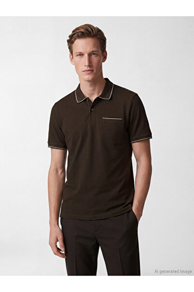 LC Waikiki Nevavm Polo Collar Pique Men's T-Shirt with Difference