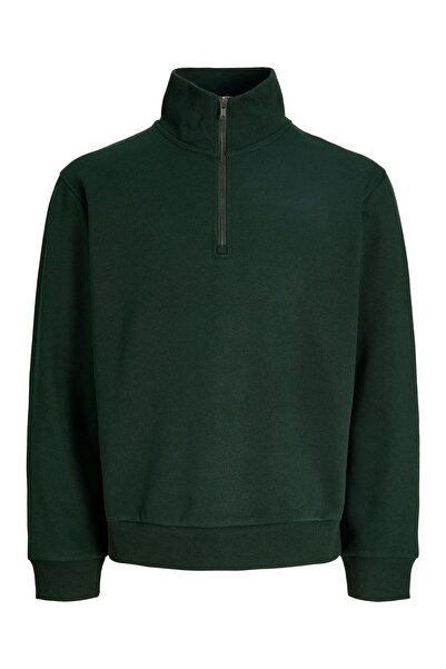 Jack & Jones Mikina s polovičním zipem, jednobarevná