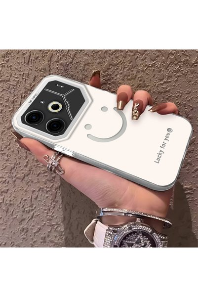 CHICASELUX حافظة تكنو بوفا 6/بوفا 6 برو 5G متوافقة مع تصميم الوجه المبتسم الب...