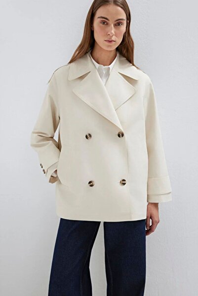 Mavi Women's Trenchcoat Vanilla White Women's Jacket M1110807-70056